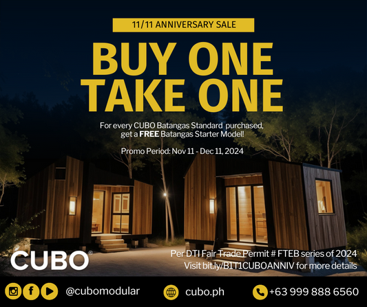 11/11 CUBOversary Sale: Buy One, Take One Batangas